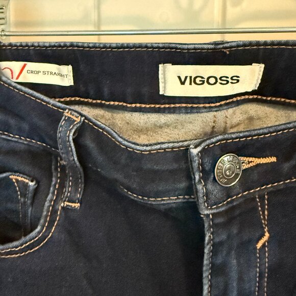 Vigoss Crop Straight Dark Wash Jeans - Picture 2 of 4